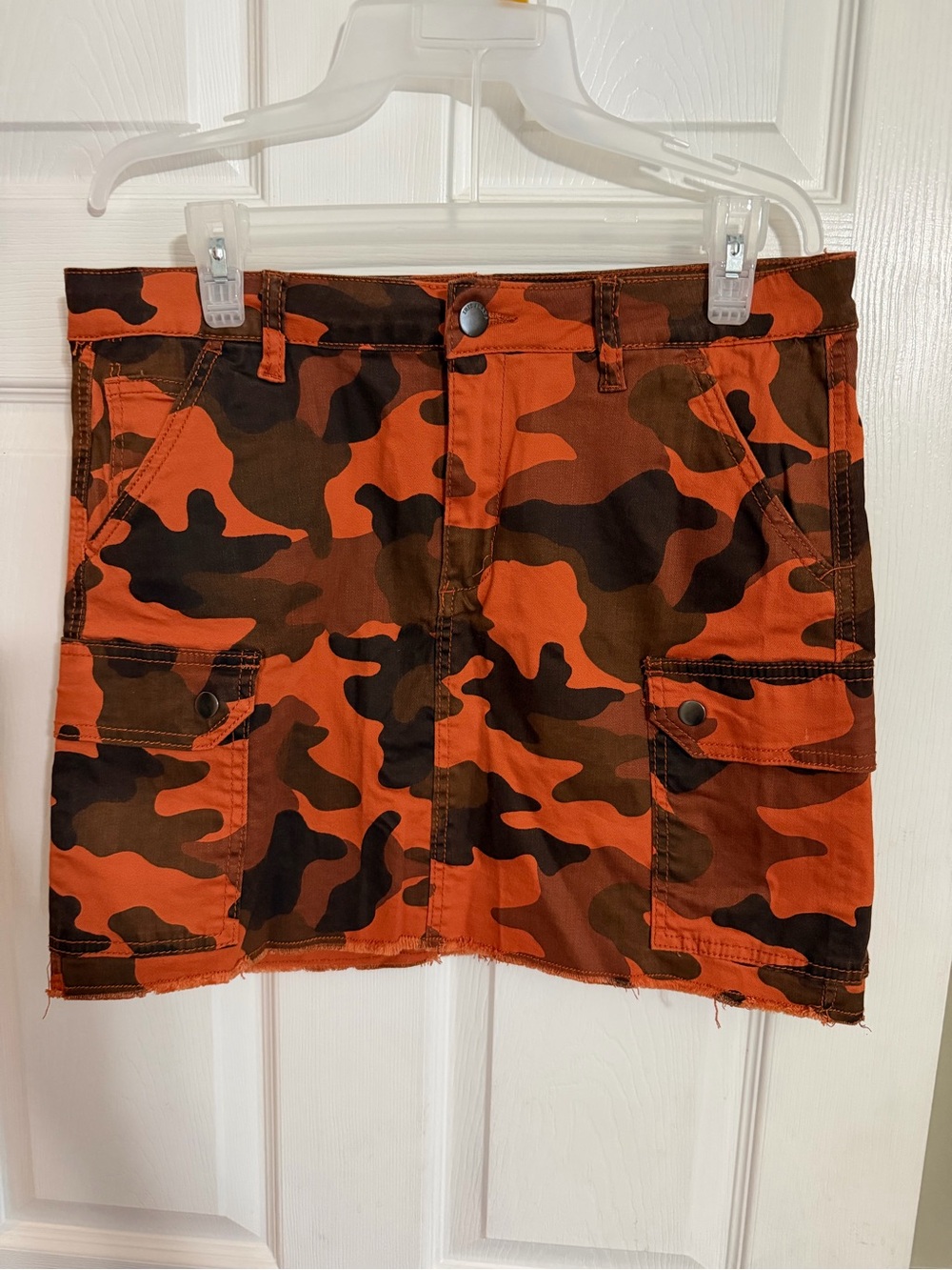 Orange Camo Jean  Skirt XL-16 length